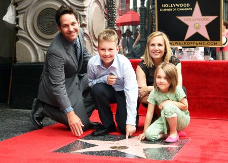 A family photo of Paul Rudd in Hollywood.